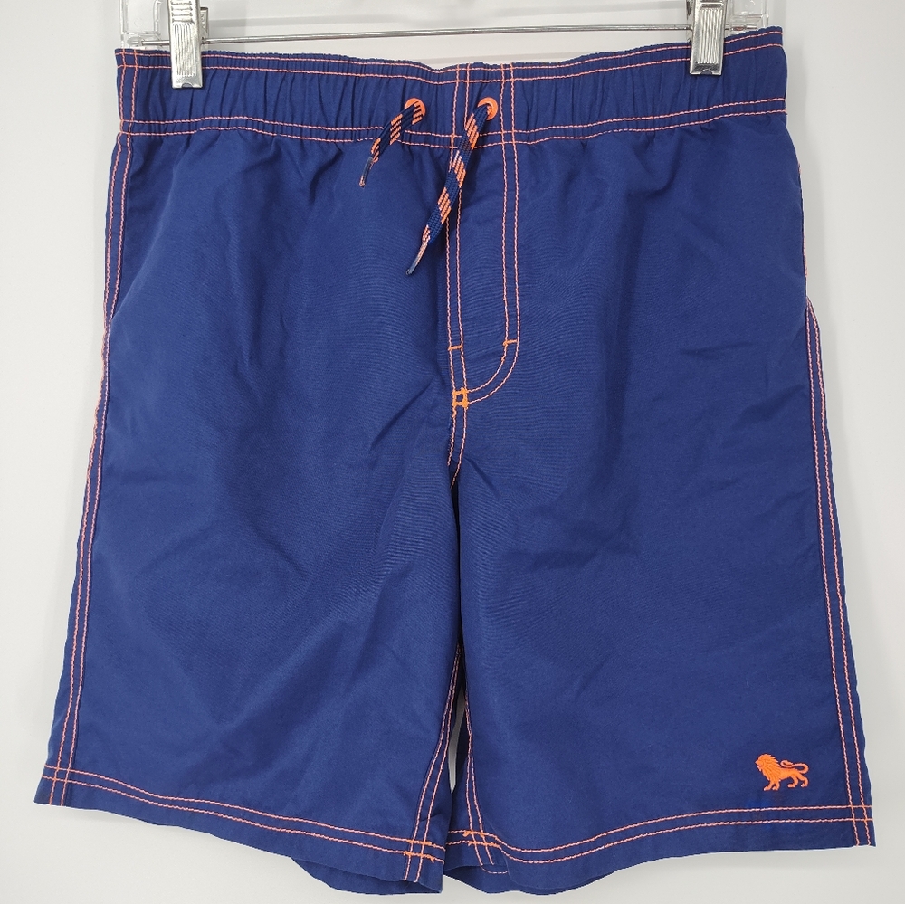 Old Navy Boys Blue Swim Shorts with Orange Stitching Size XLarge 14/16